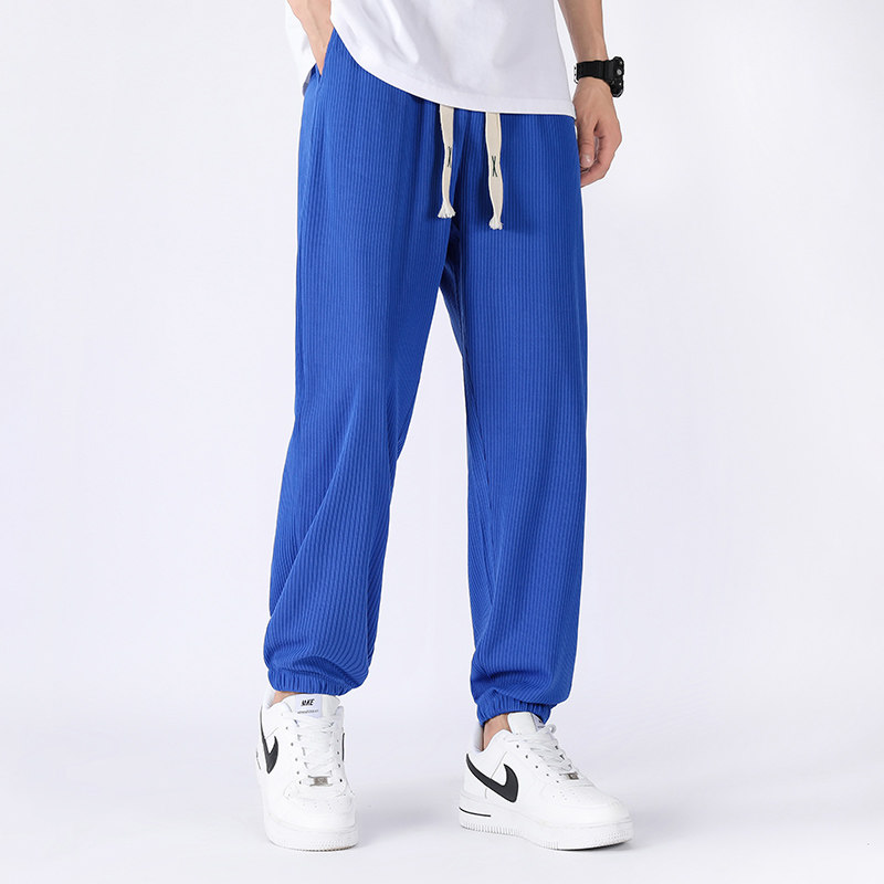 抖音夏季薄款潮流百搭宽松垂感空调冰丝拖地裤A436-316-P45,男装休闲裤,电商A436