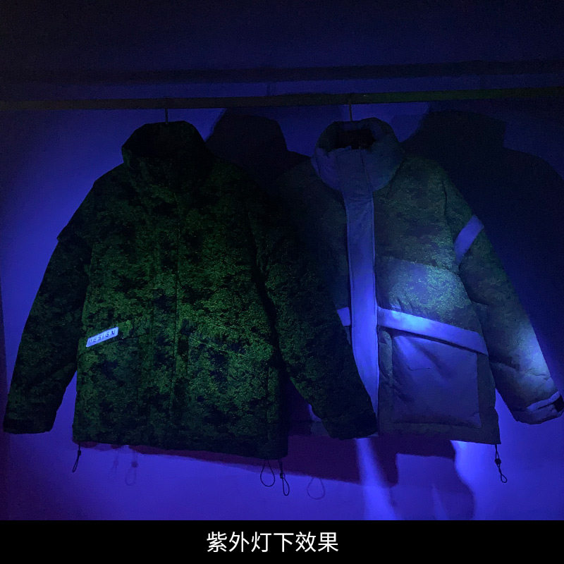 931冬装新款平铺变色迷彩90%白鸭绒羽绒服男外套,男装羽绒服,电商A436