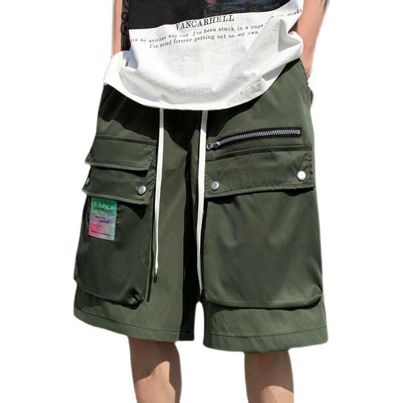 2023夏季复古宽松工装机能风大口袋五分裤男A436-5233-P45控价60,男装休闲裤,电商A436