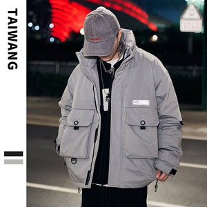 920 2020冬装新款潮牌炫彩字母羽绒服男士外套图片