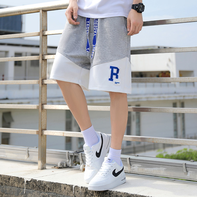 抖音主推热卖夏季字母短裤男潮牌五分宽松休闲中裤A436-329-P42,男装休闲裤,电商A436
