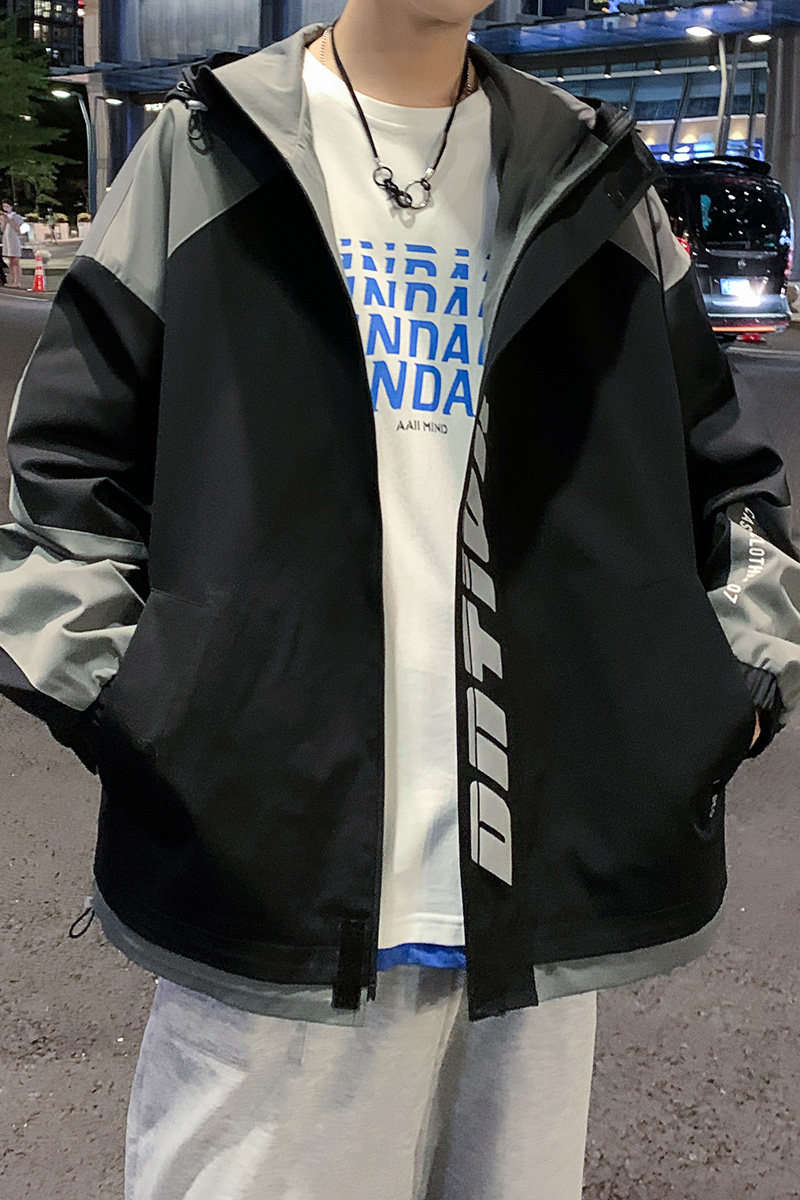 A436-8029-P702023秋季新款日系港风宽松青年外套休闲夹克上衣潮,男装夹克,电商A436