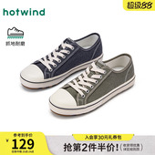 男士 新款 时尚 休闲鞋 子 热风男鞋 潮流户外轻质百搭帆布鞋 2026年春季
