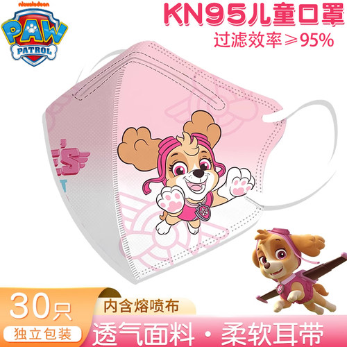 汪汪队儿童口罩kn95专用3到6岁