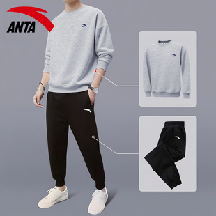 安踏运动套装男官方正品2026冬季新款男款青少年卫衣卫裤子两件套