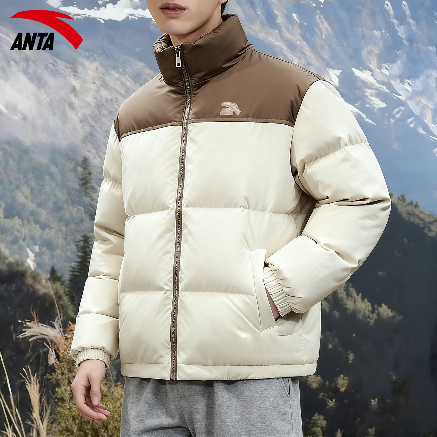 安踏2025新款冬季户外加厚羽绒服