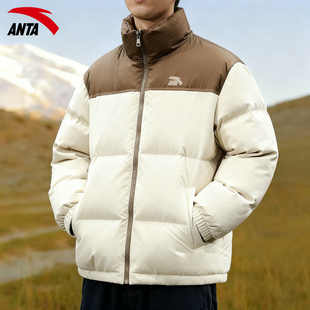 安踏羽绒服男棉服2025冬季新款加厚立领正品百搭时尚青少年面包服