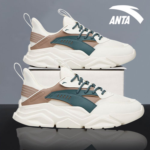 安踏男鞋休闲跑步网面透气运动鞋