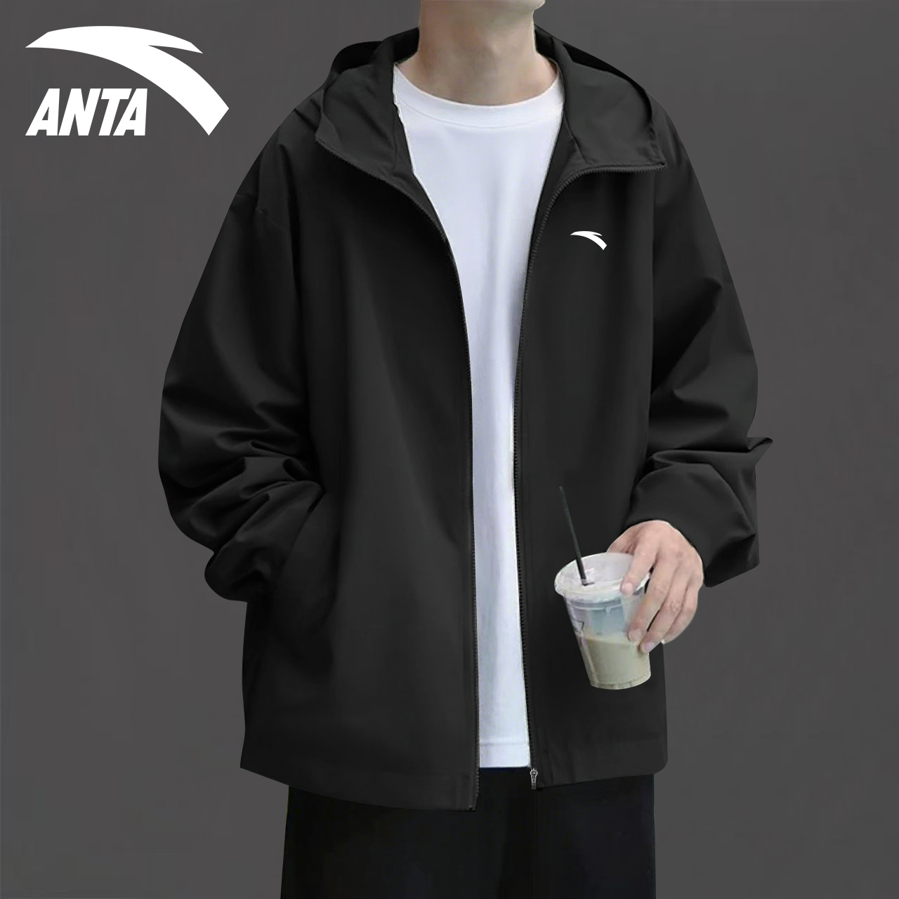 安踏外套男官方正品青少年夹克