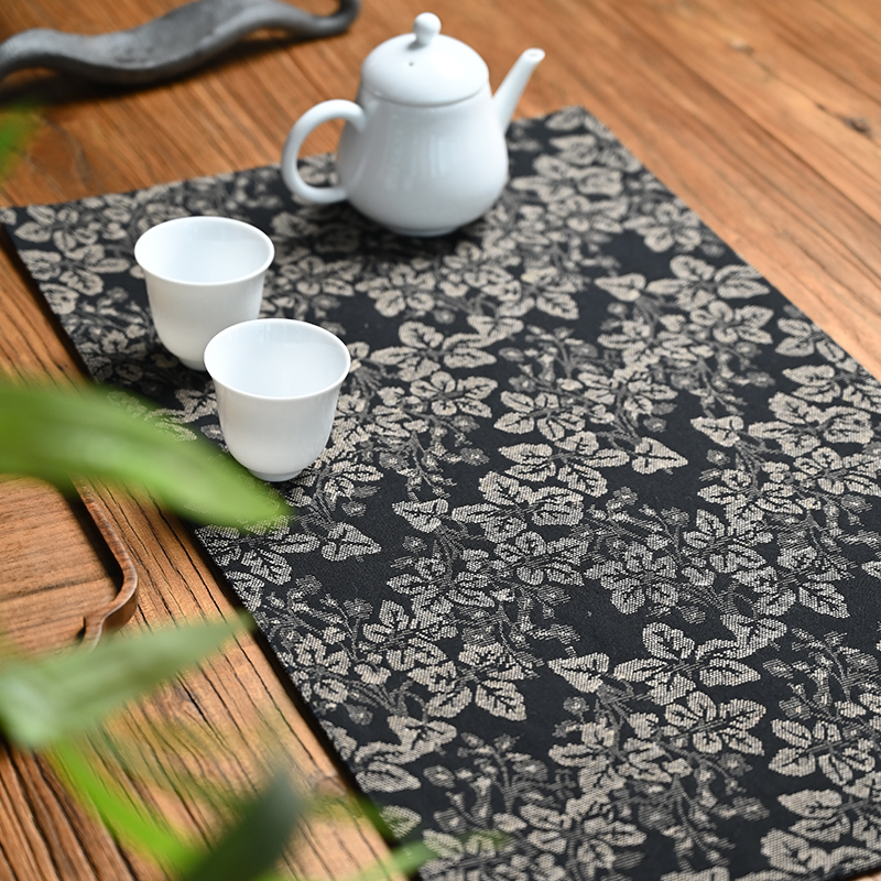 刺绣加厚双层棉麻主人席