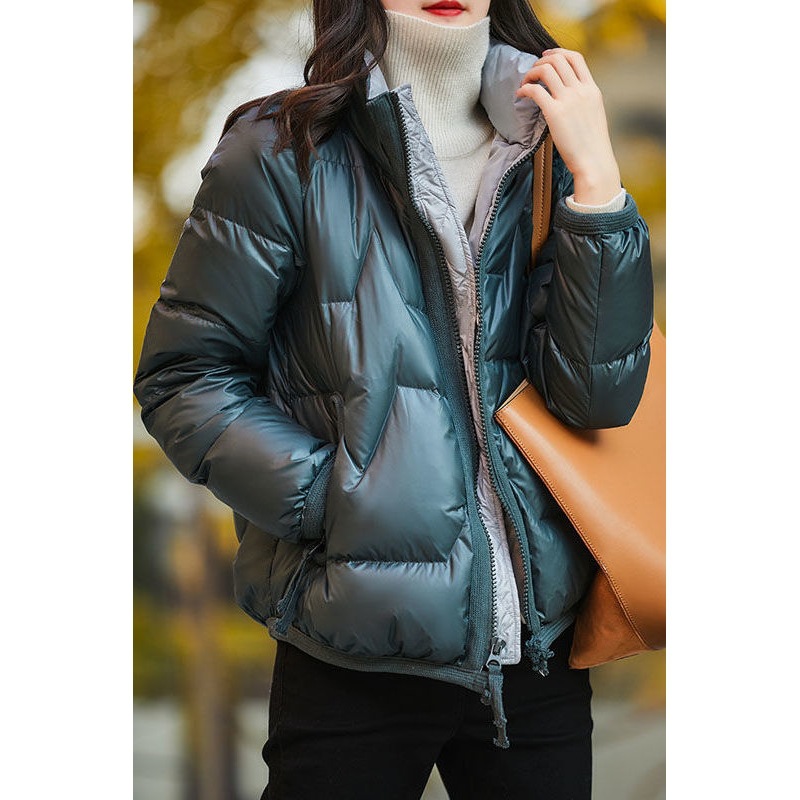 轻薄羽绒服女短款小款韩版时尚潮百搭冬装2025新款白鸭绒短装外套