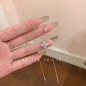 如蝶在野 双笙锆石花朵项链名媛风高级感轻奢小众精致百搭锁骨链