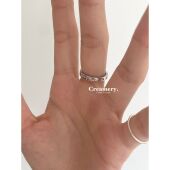 如蝶在野 八芒星戒指冷淡风镶钻很闪耀戒指 这次一定要入