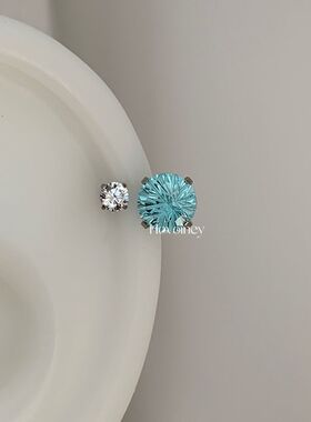防过敏钛刚烟花锆石马蹄环超闪1.2粗杆耳骨环耳骨钉耳圈