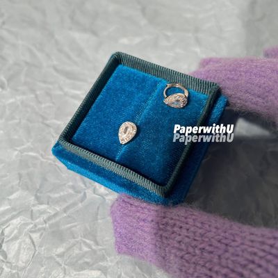 蝴蝶在野 美的理直气壯 一眼爱的水滴耳扣瓜子形大美女氛围感耳饰