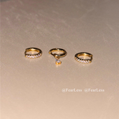 jennie同款 耳扣不对称水滴小耳圈两戴简约个性 耳环耳饰