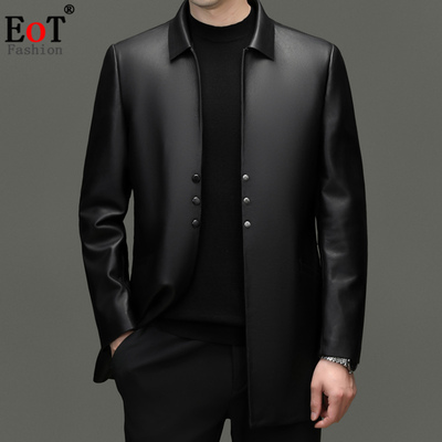 真皮皮衣外套男头层绵羊皮皮夹克