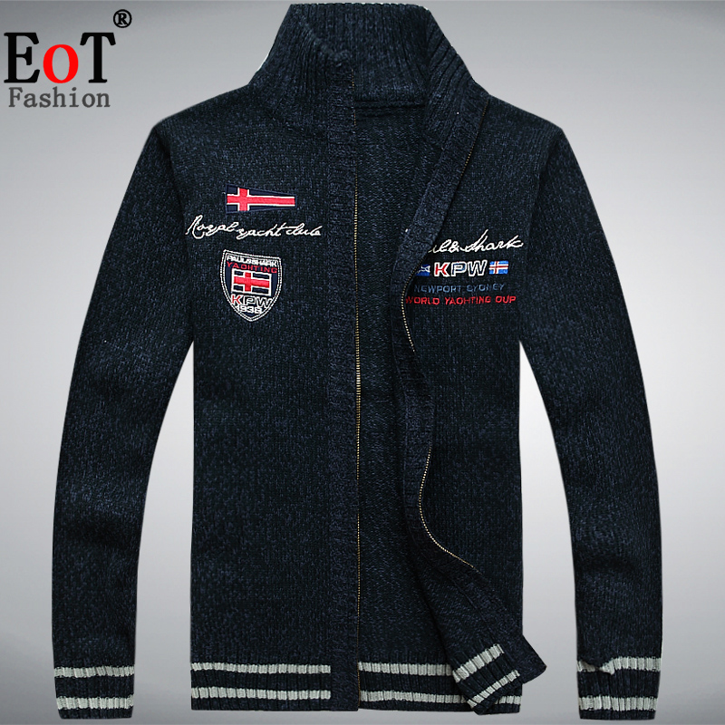 加厚开衫立领大码时尚保暖毛衣