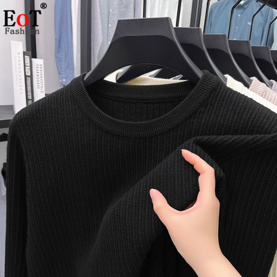 中青年男士毛衫休闲圆领套头毛衣