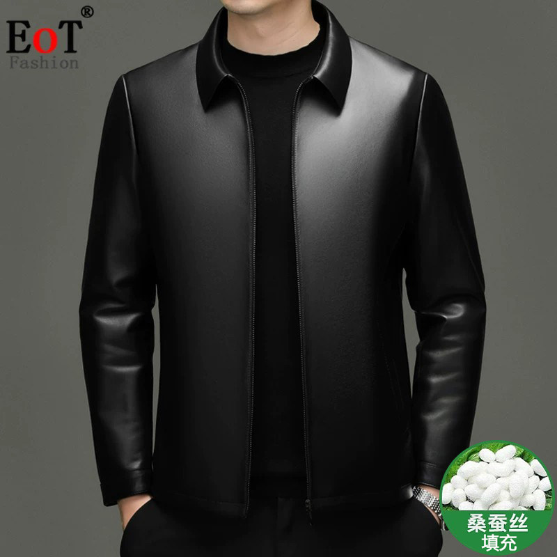 真皮皮衣绵羊皮外套厚款内胆蚕丝