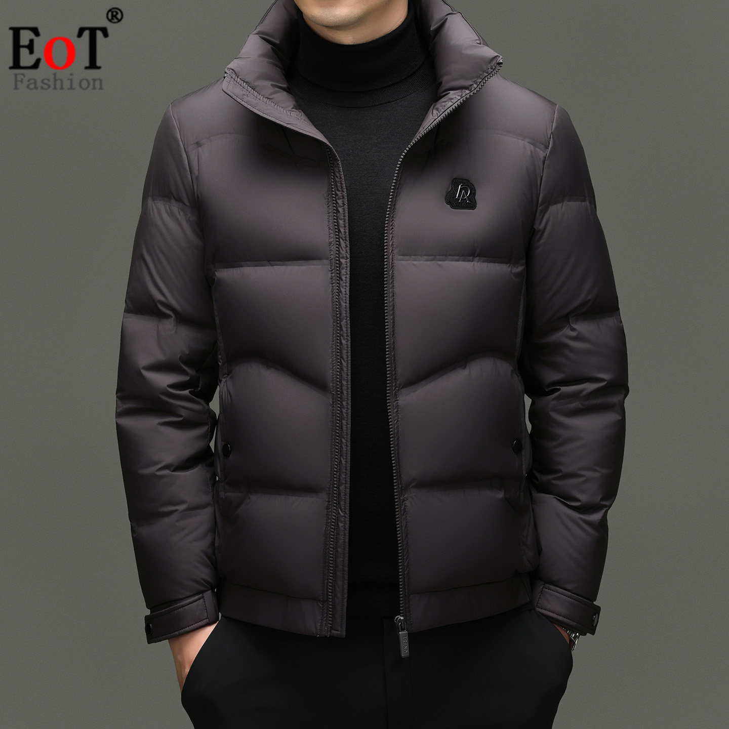 加厚保暖羽绒服立领御寒90鸭绒男