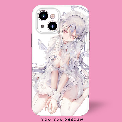 日系性感纯欲天使美少女适用用iPhone16promax苹果13全包12防摔11华为mate50Pro小米14xivox80iqooneo9手机壳