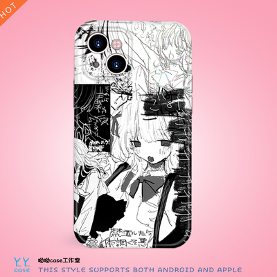 个性动漫暗黑亚文化女孩光面硬壳