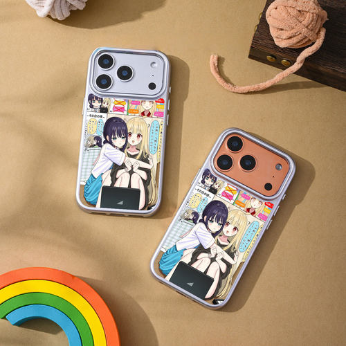 漫画风二次元少女适用于iPhone17imd磁吸苹果16华为p90promax菲林全包光面小米14vivos50opporeno安卓8手机壳