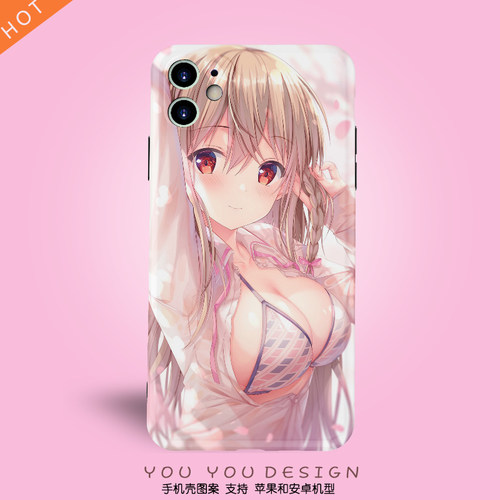 动漫甜酷纯欲性感美少女适用苹果17promax苹果IMD光面软壳iPhone15华为p60nova13红米k40oppfindx8硅胶手机壳