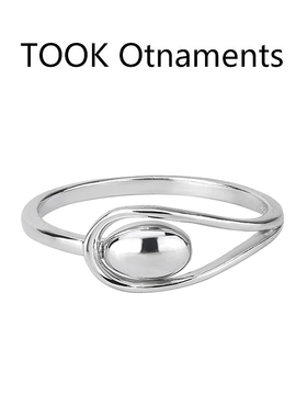 TOOK Otnament新款S925纯银符号素银戒指女 小众设计高级节日送礼