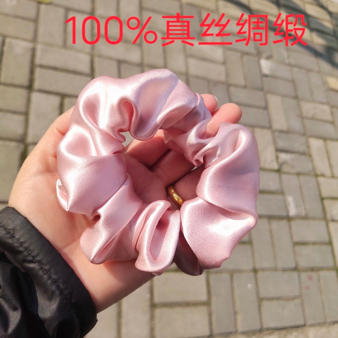 2025新品小仙女扎头发发绳真丝大肠发圈日韩桑蚕丝生日礼品女天然