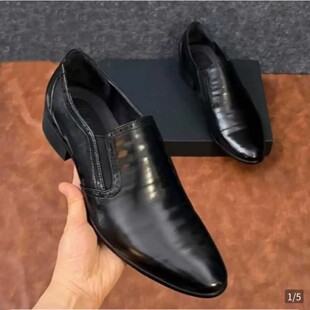 陆海丰百货男鞋飞行员皮鞋男士一脚蹬正品布洛克雕花超软休闲皮鞋