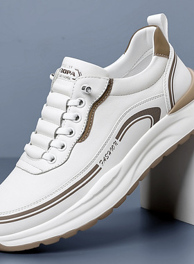 帕拉鞋男款2025新款头层牛皮男鞋轻便防滑休闲鞋男士软底运动鞋子