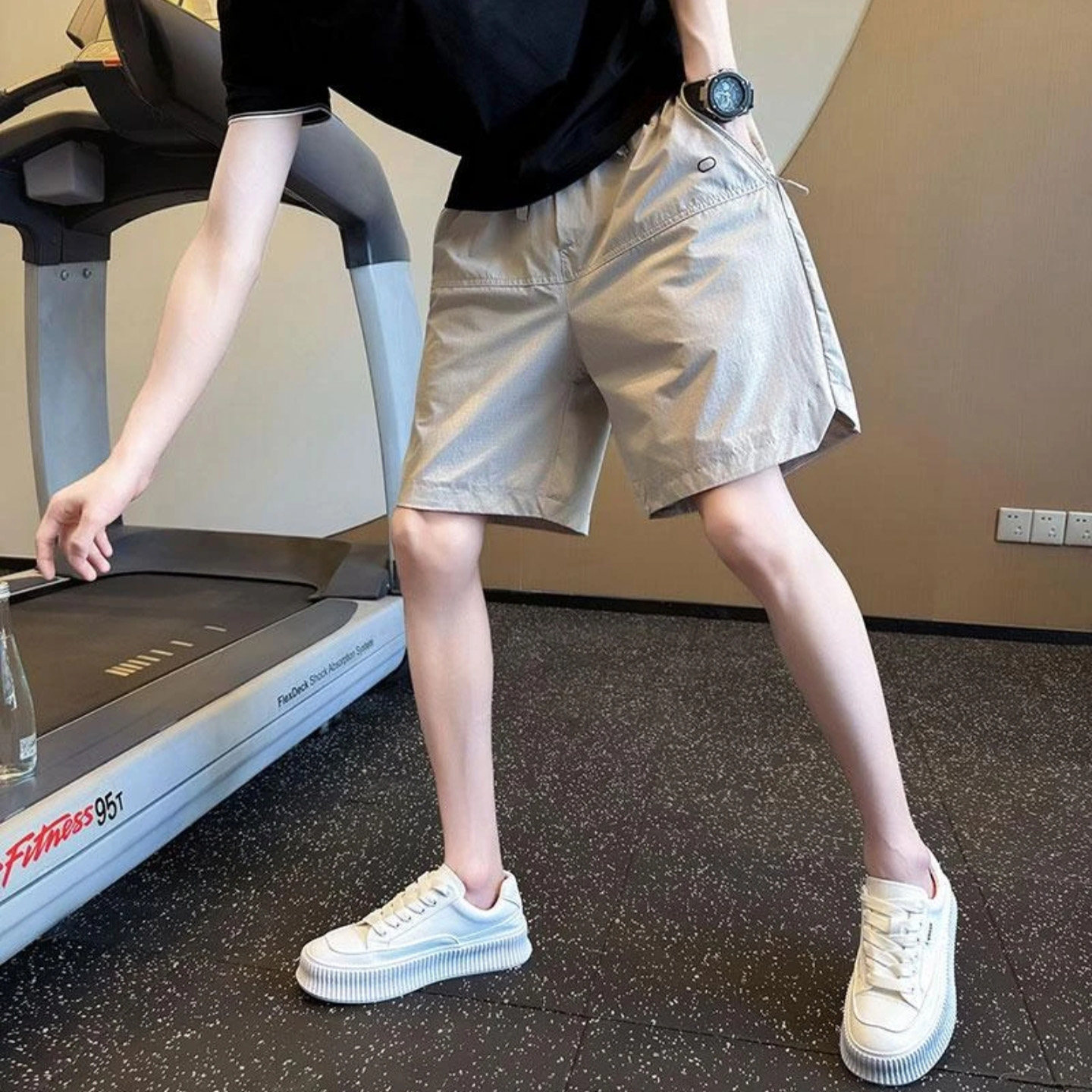 榕坤男裤男士夏季薄款透气运动休闲短裤简约时尚速干百搭五分裤子
