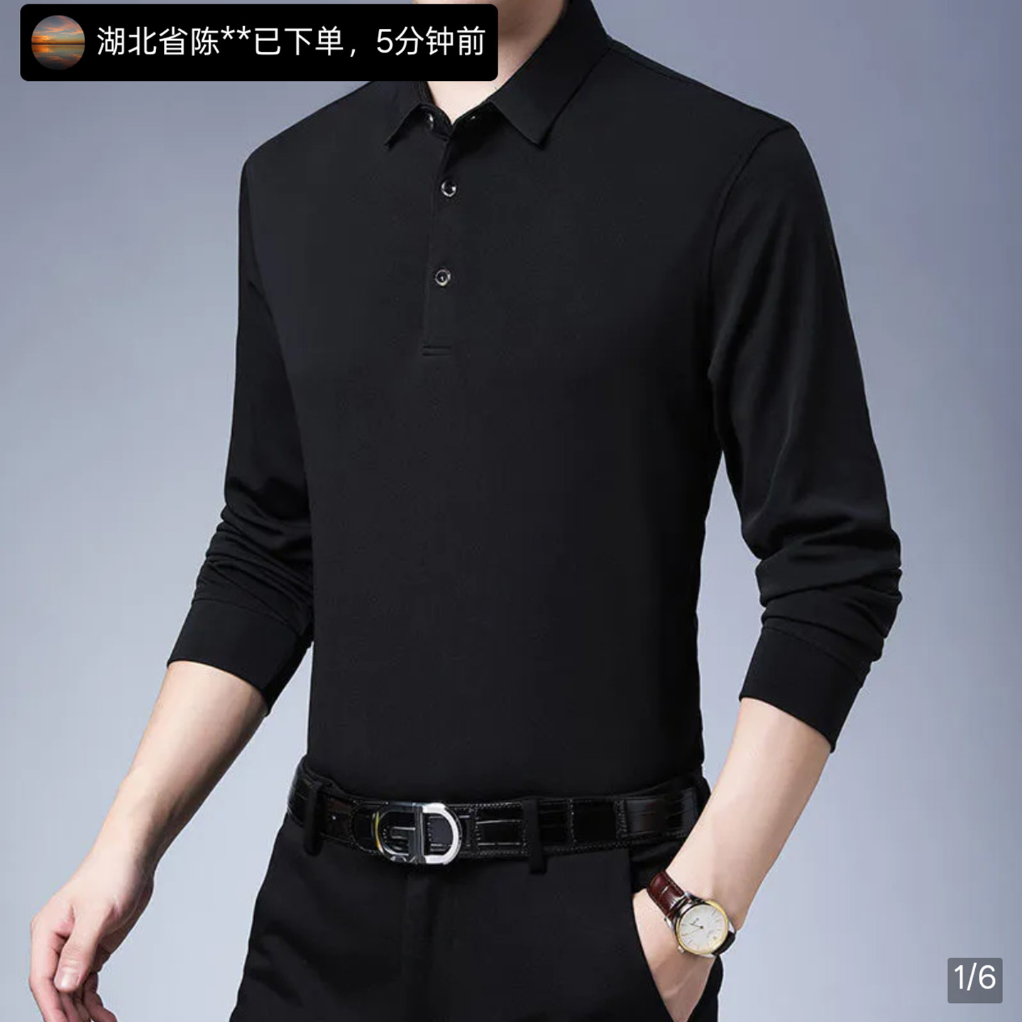 盛莱德品牌男装春秋款男士POLO衫翻领商务休闲长袖T恤内搭打底衫