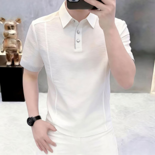 点击率潮牌男装高档夏季新款男士翻领短袖POLO衫时尚休闲百搭T恤