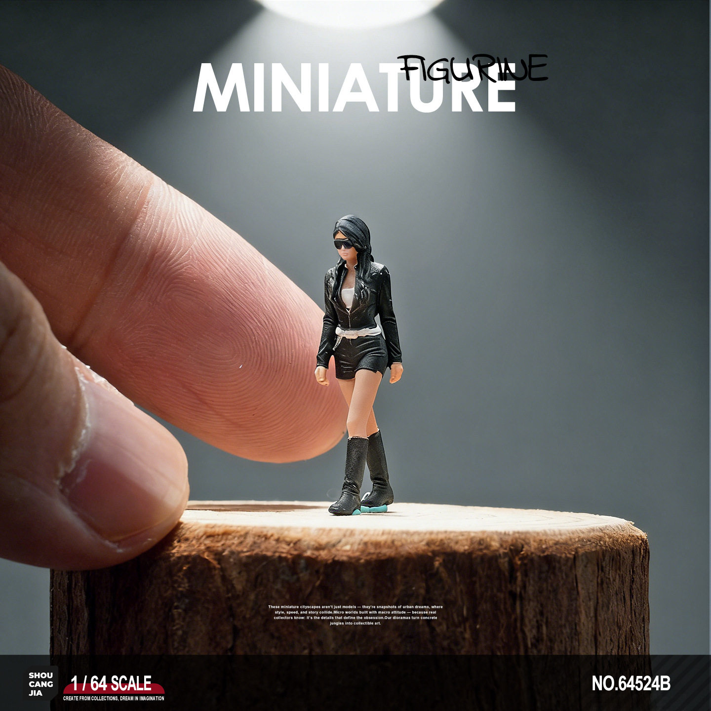 微缩人偶模型1/64西装女生人偶彩色涂装迷你小人树脂成品玩具摆件