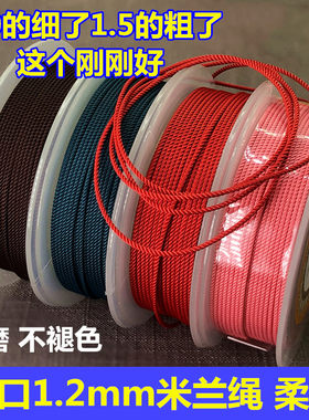进口1.2mm米兰线串diy翡翠佛珠