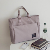 新款 男女通勤布包大容量上班上课休闲手拎公文包 托特手提大包时尚