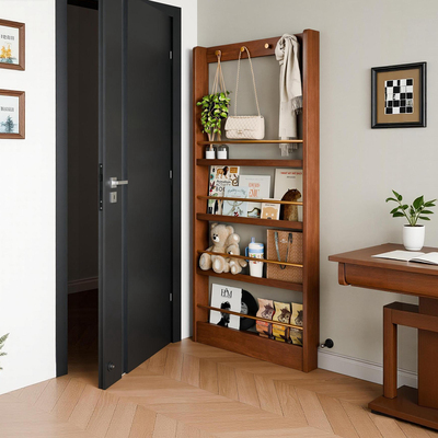 超薄门后书架多层收纳架
