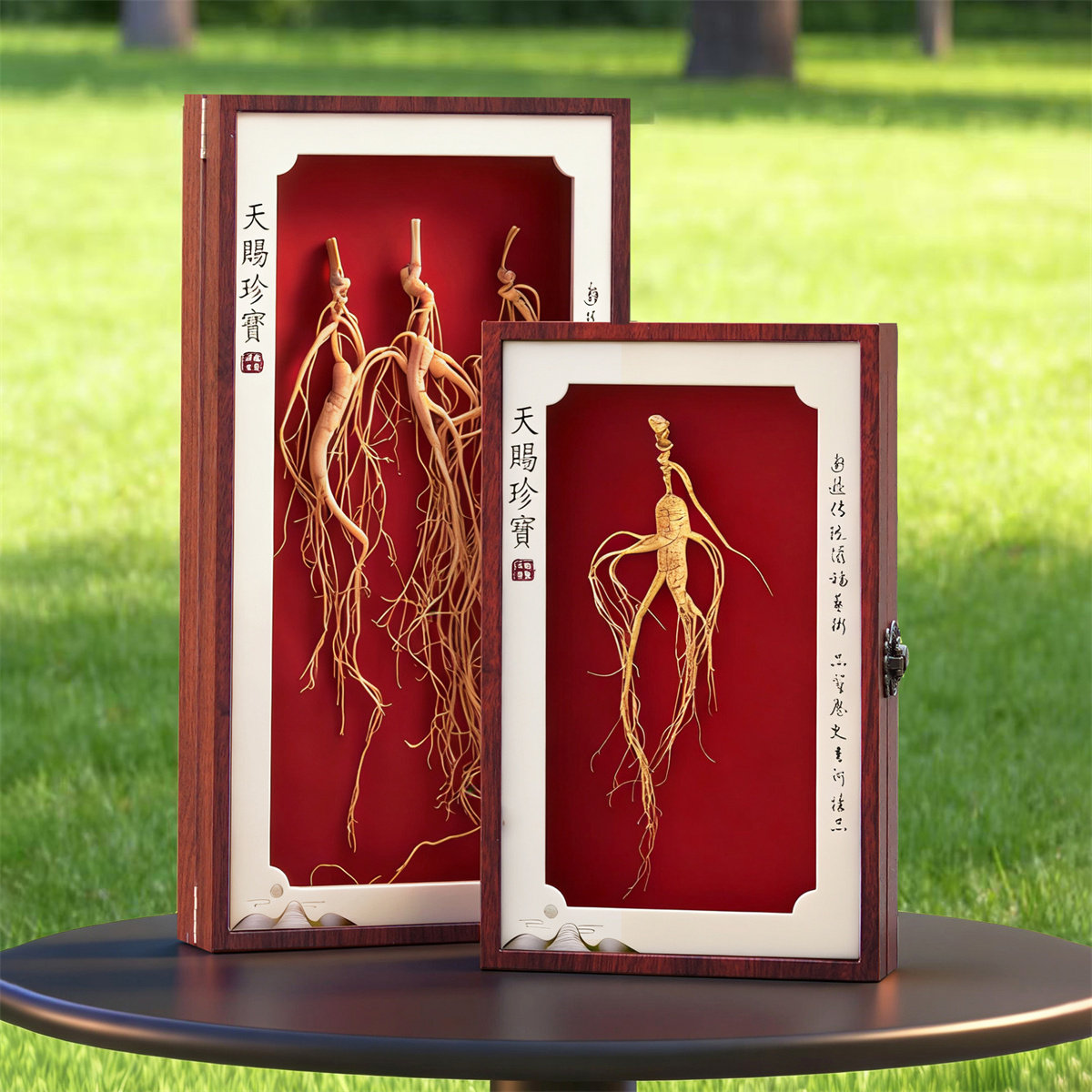 新款天赐珍宝加长礼盒长白山人参野山参林下参龙海长包装木盒空盒