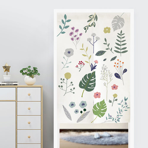 定制布艺门帘隔断帘加厚棉麻防水