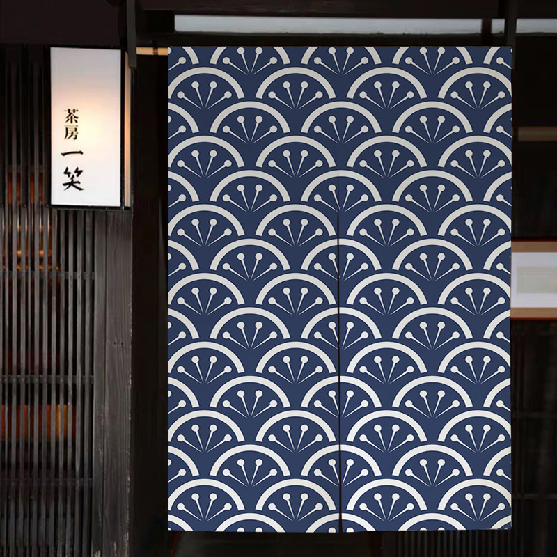 日式和风定制门帘布艺家用卧室隔断帘厕所洗手间挂布布厨房半帘子