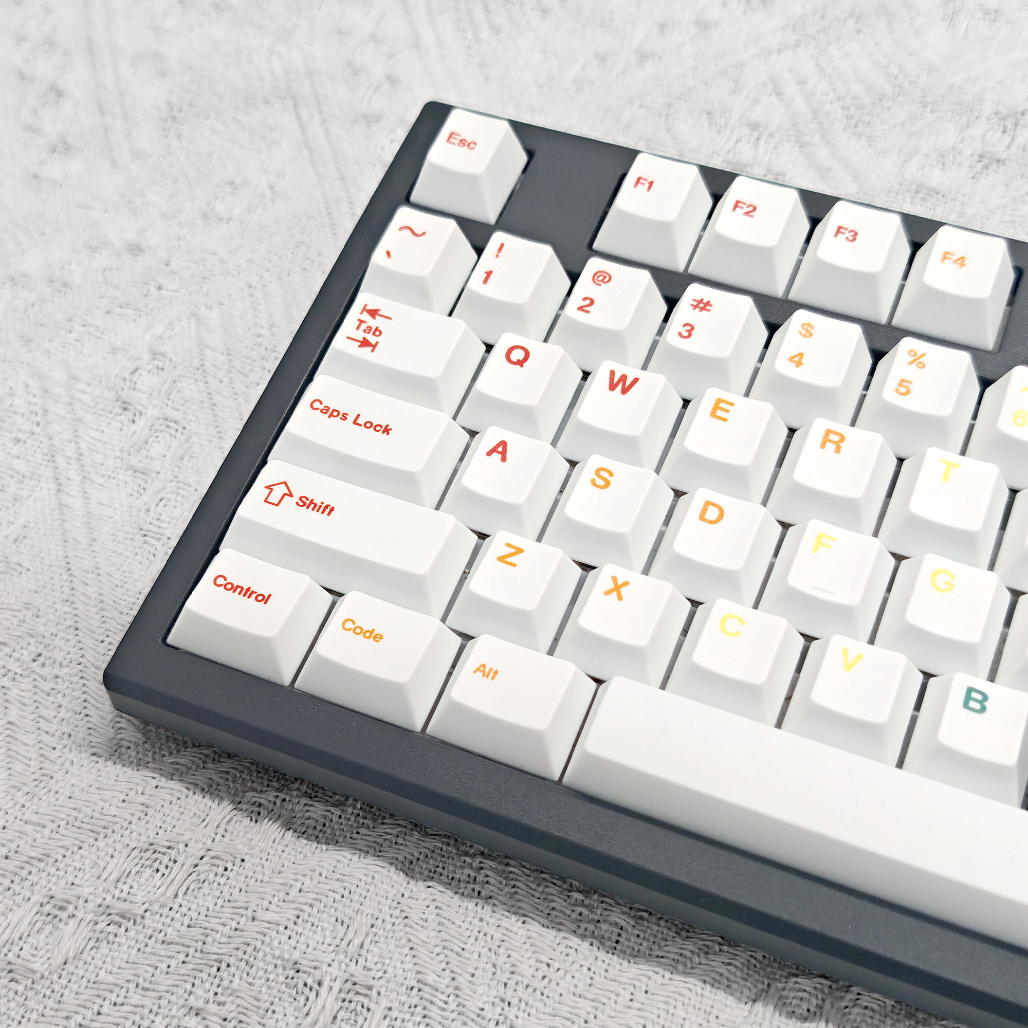 梦键午夜彩虹白昼彩虹键帽GMK简约143键大全套PBT热升华机械键盘