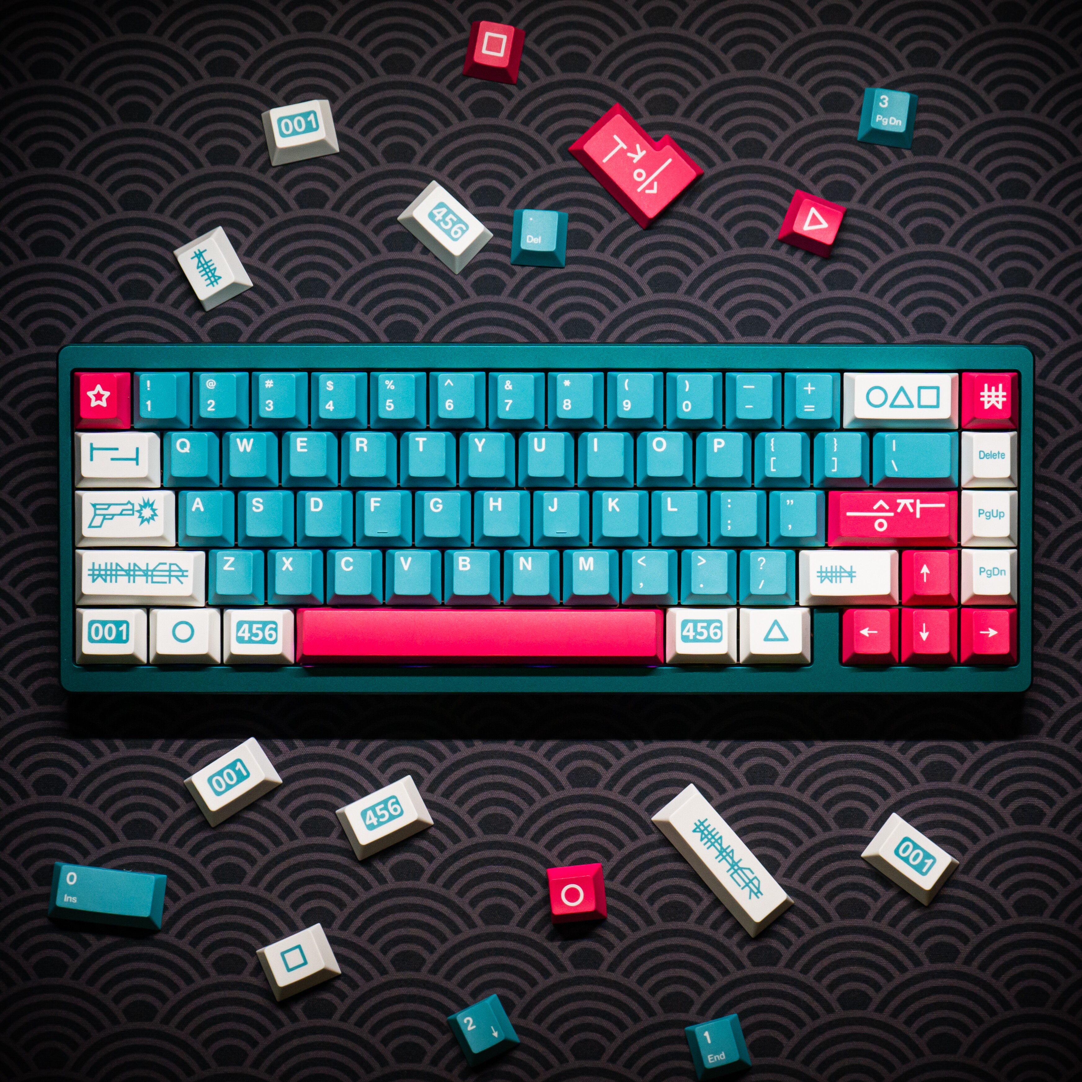 梦键winner优胜者键帽85%PBT原厂143键1.7mm适配机械键盘法翠配色