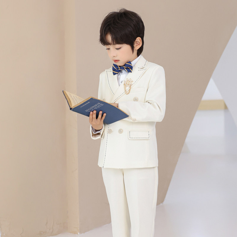 儿童西服套装男童礼服花童小西装三件套钢琴主持人西装外套演出服