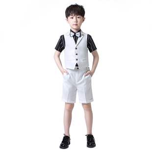 花童小西装主持服装钢琴演出服套装男孩儿童礼服帅气外套正装加绒