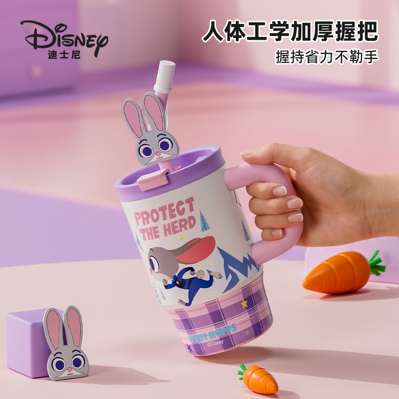 迪士尼保温杯大容量奶茶吸管杯