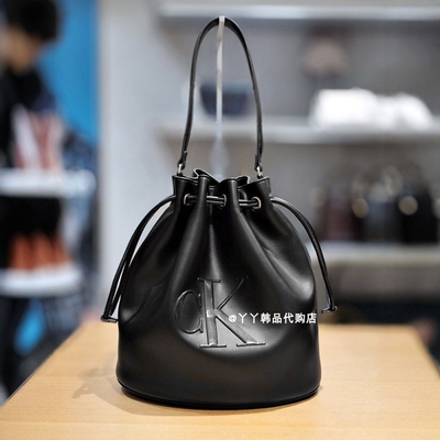 CK韩国代购女时尚单肩斜挎水桶包