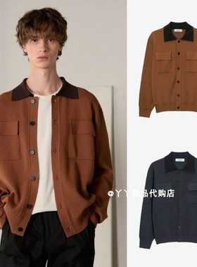 韩国正品直邮代购Mind Bridge 25秋MZCD6170男士时尚翻领针织开衫